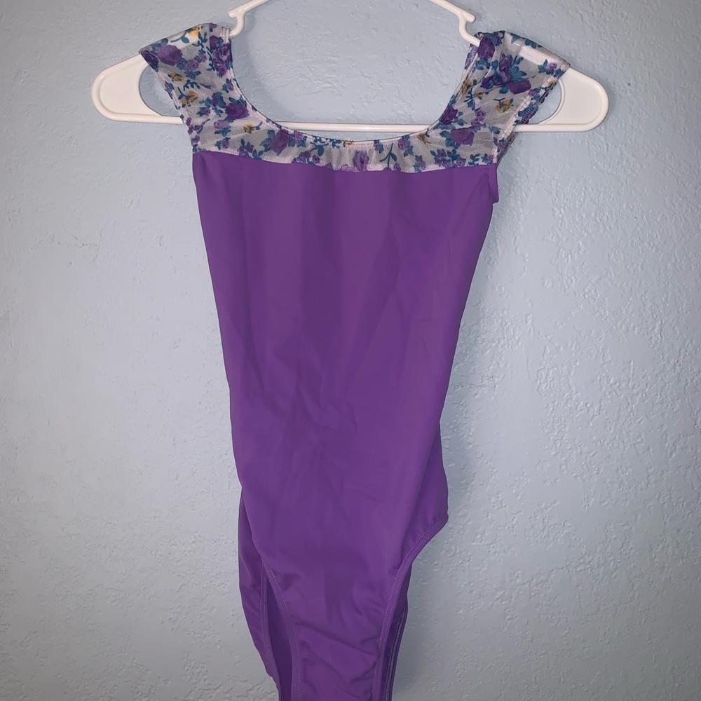 Pretty purple Class in leotard!